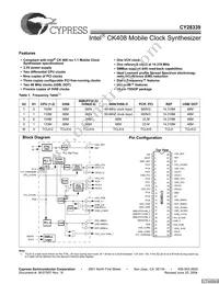 CY28339ZXCT Datasheet Cover