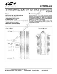 CY28354OXC-400T Datasheet Cover