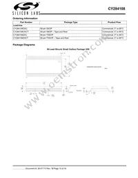 CY284108ZXCT Datasheet Page 15