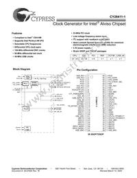 CY28411ZXC-1 Datasheet Cover