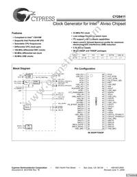 CY28411ZXCT Datasheet Cover