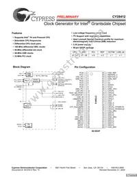 CY28412OXC Datasheet Cover