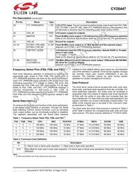 CY28447LFXCT Datasheet Page 3