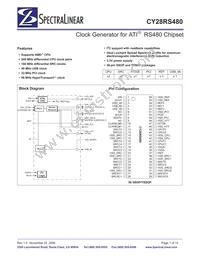 CY28RS480ZXCT Datasheet Cover