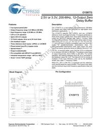 CY29773AXIT Datasheet Cover