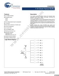 CY2CC910OXI-1T Datasheet Cover