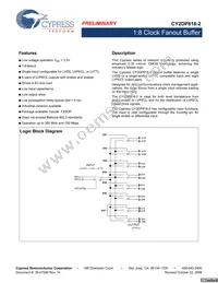 CY2DP818ZXI-2 Datasheet Cover