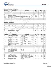 CY2V014FLXIT Datasheet Page 3