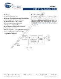 CY2X013LXI156T Datasheet Cover