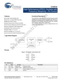 CY2XF34FLXIT Datasheet Cover