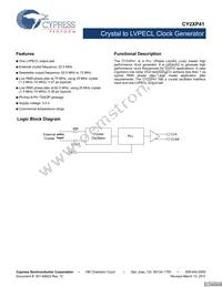 CY2XP41ZXCT Datasheet Cover