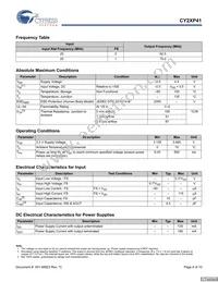 CY2XP41ZXCT Datasheet Page 4