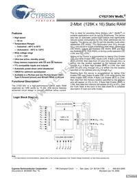 CY62136VLL-70ZSXET Datasheet Cover