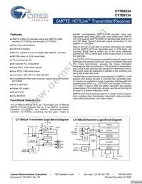 CY7B9234-270JXCT Datasheet Cover