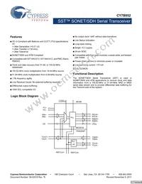 CY7B952-SXCT Datasheet Cover
