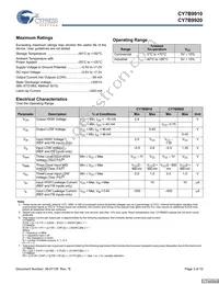 CY7B9910-7SXCT Datasheet Page 3