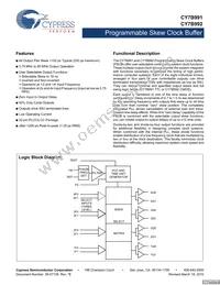 CY7B992-7JXCT Datasheet Cover