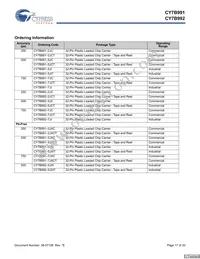 CY7B992-7JXCT Datasheet Page 17