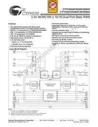 CY7C024AV-15AXI Datasheet Cover
