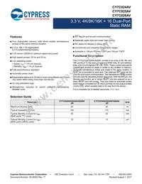CY7C024AV-20AXCT Datasheet Cover