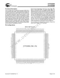 CY7C036A-15AC Datasheet Page 2