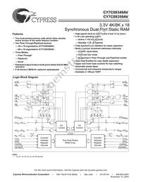 CY7C09349AV-12AC Datasheet Cover