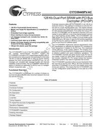 CY7C09449PV-AC Datasheet Cover