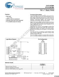 CY7C1007BN-15VXCT Datasheet Cover