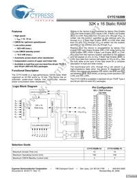 CY7C1020B-15ZXCT Datasheet Cover