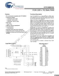 CY7C1020CV33-10ZXCT Datasheet Cover