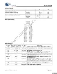 CY7C1021BL-15ZXIT Datasheet Page 2