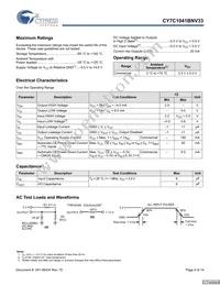 CY7C1041BNV33L-12VXCT Datasheet Page 4