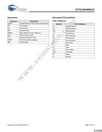 CY7C1041BNV33L-12VXCT Datasheet Page 12
