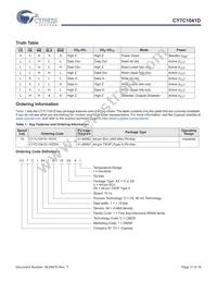 CY7C1041D-10ZSXIT Datasheet Page 11