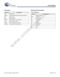 CY7C1041D-10ZSXIT Datasheet Page 13