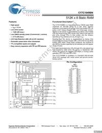 CY7C1049BNL-17VC Datasheet Cover