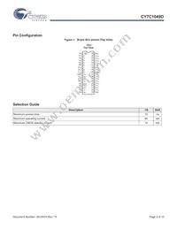 CY7C1049D-10VXIT Datasheet Page 3