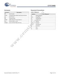 CY7C1049D-10VXIT Datasheet Page 13