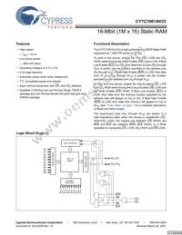 CY7C1061AV33-10BAC Datasheet Cover