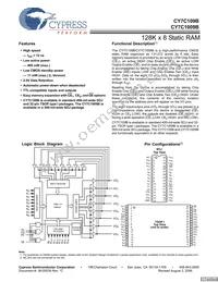 CY7C109B-15ZXCT Datasheet Cover