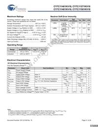 CY7C11501KV18-400BZXI Datasheet Page 21