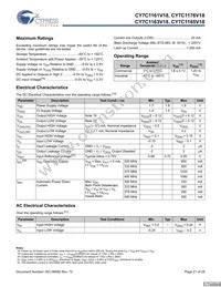 CY7C1165V18-400BZXC Datasheet Page 21