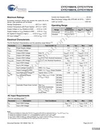 CY7C1170V18-400BZC Datasheet Page 20