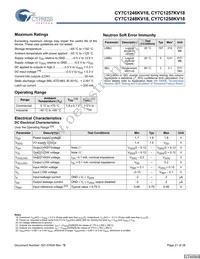CY7C1250KV18-450BZXC Datasheet Page 21