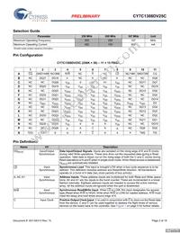 CY7C1308DV25C-167BZCT Datasheet Page 2