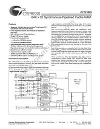 CY7C1329-100AC Datasheet Cover