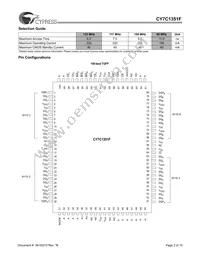 CY7C1351F-100AC Datasheet Page 2