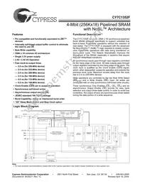 CY7C1352F-100AC Datasheet Cover