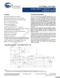 CY7C1362C-200AXCT Datasheet Cover