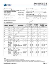 CY7C136E-25JXIT Datasheet Page 4